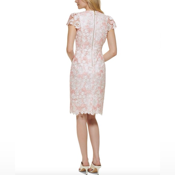 Calvin Klein Petite Lace Flutter-Sleeve Sheath Dress - NEW - Picture 2 of 3